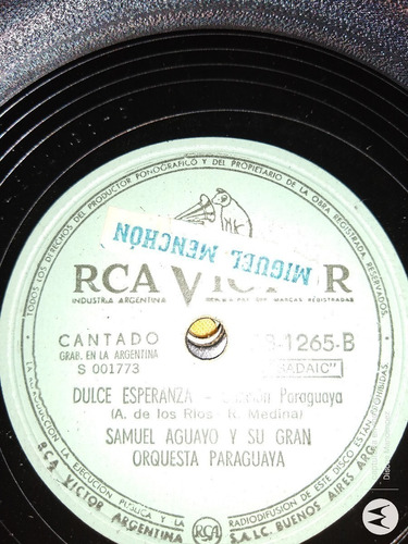 Pasta Samuel Aguayo Orq Parag Rca Victor C111