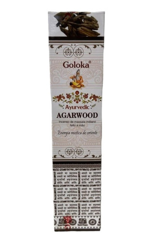 Incenso Massala Agarwood Indiano Goloka Varetas Cx Com 15g