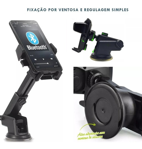 Suporte Celular Carro Veicular Trava Automática Anti Queda