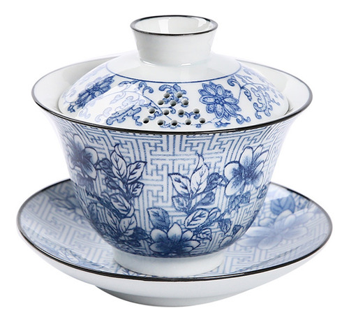 Taza De Té De Porcelana China Pintada Gaiwan