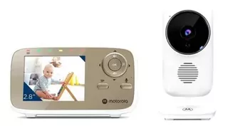 Motorola VM483 babá eletrônica tela 2.8 Lcd com zoom digital cor branco 110V/220V