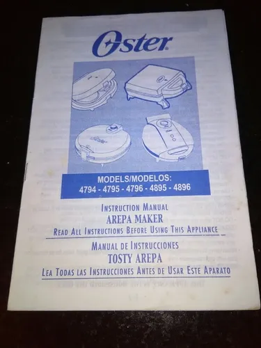 Tosty Arepa Oster, 6 Arepas (Usado)