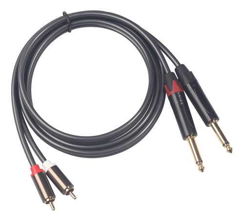 I Cable De Audio Rca Dual Premium De 1/4 Pulgada A Doble (5