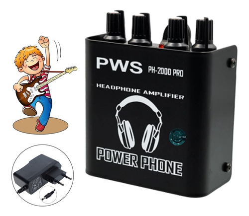 Amplificador Fone Ph2000  Power Click Retorno Pws C/ Fonte