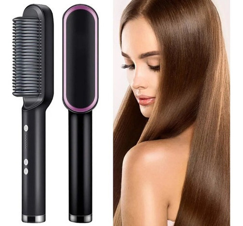 Escova Secadora Profissional Seca Alisa E Modelo Cabelo Rosa