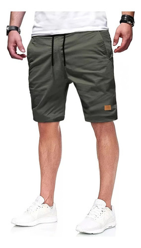 Pantalones Cortos Tipo Cargo De Camuflaje Con MĂșltiples Bols