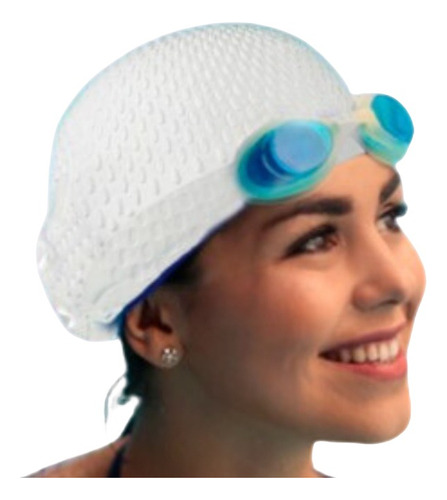 Gorra Natacion De Silicón Protectora Oído Y Cabello