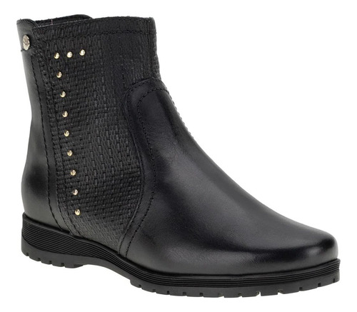 Bota Cano Curto Couro Legitimo 346702 Preto Bottero 