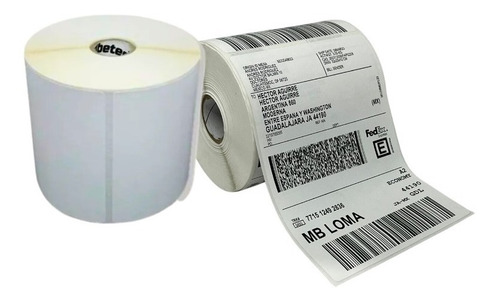 Imagen 2 de 10 de 12 Rollos Etiqueta Térmica 4x6 (102x152mm) Rollo 300 Pzs C/u