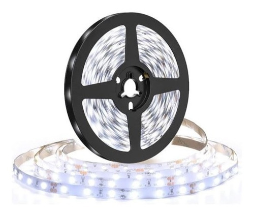 Tira Led Blanca Luz Fria 5m Con Transformador En Clicshop