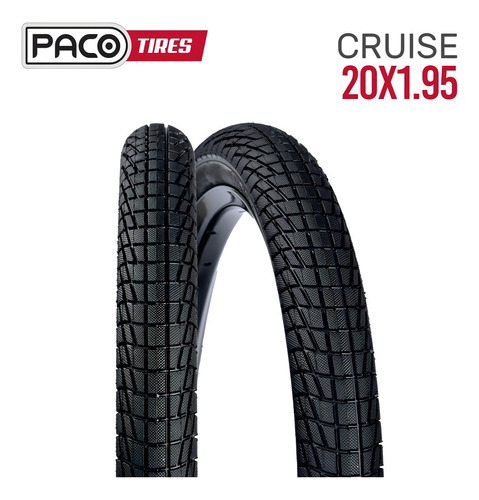 Pneu 20 X 1.95 Paco Cruise Bmx Cor Preto