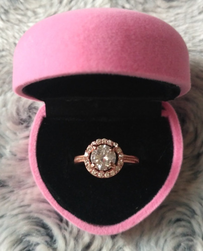 Anillo Princesa Swarovsky Crystals Talla 7 Con Estuche