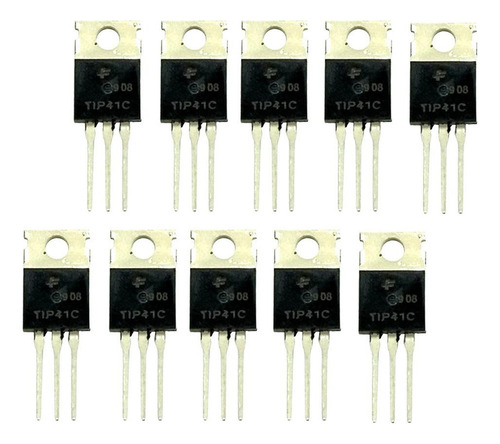 10pcs Tip41c Npn Transistor Npn Triode 100v 6a 65w To-220