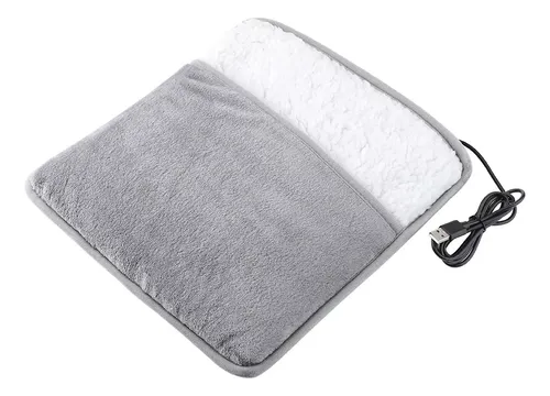 Calentador De Pies Electrico Conexion Usb Voltaje Seguro Gris Oscuro Lisa