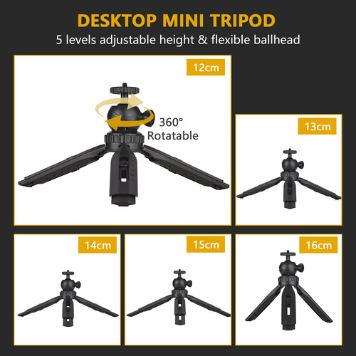 Imagen 4 de 6 de Andoer Smartphone Video Rig Kit De Vlog Trípode De Escritori