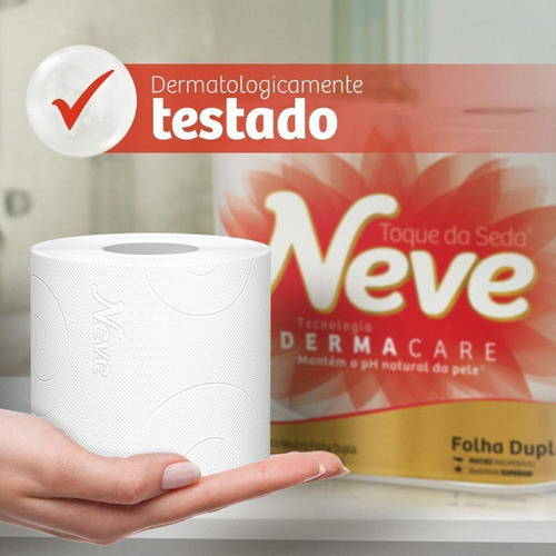 Papel Higiênico Toque Da Seda Dermacare 16 Unidades 30m Neve