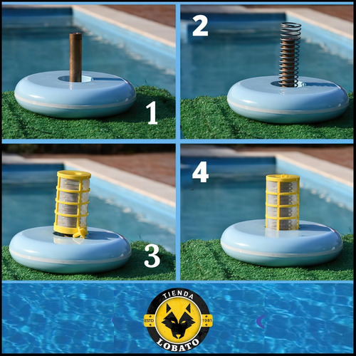 Imagen 4 de 10 de Ionizador Solar Pileta Boya Anti Sarro + Sacahojas Vulcano