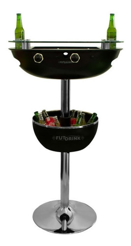 Bistrô Futdrink Pebolim E Suporte Para Bebidas 3 Em 1 Cor da mesa de pebolim Preto