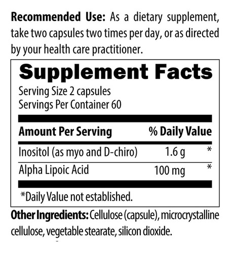 Desings For Health Sensitol (myo-inositol, D-chiro-inositol)