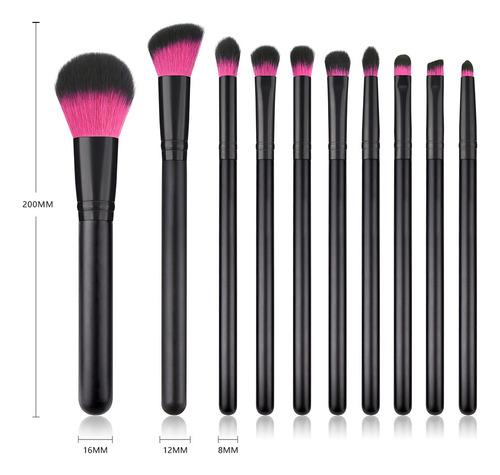 Set De Brochas Cosméticas Para Sombras De Ojos Y Cejas De P