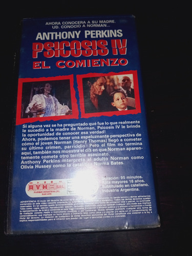 Psicosis 4 En Vhs Original Clásico De Colección!!!!!! Terror (Usado)