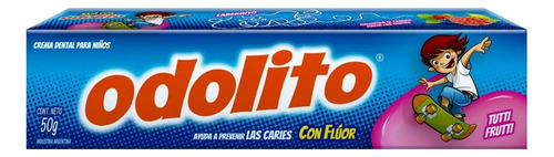 6un Odolito Crema Dental Frutilla X 50grs