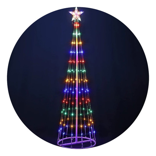 Luces Árbol Navideño Led + Control Decoración Navideña 1.5m