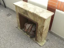 Comprar Estufa Hogar A Gas Leños 105x80x40cm Marmol Veteado Completa