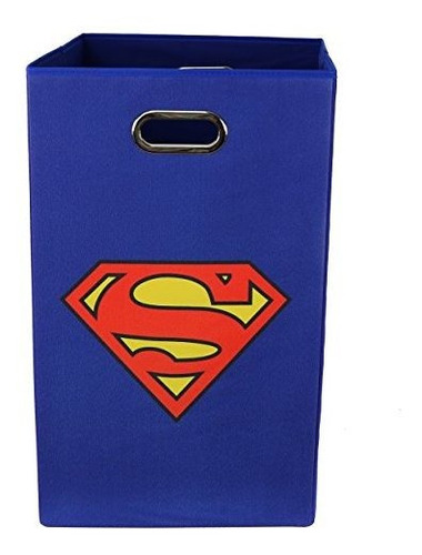 Superman Suplaun301 Logo Plegable Cesta De Lavadero Azul