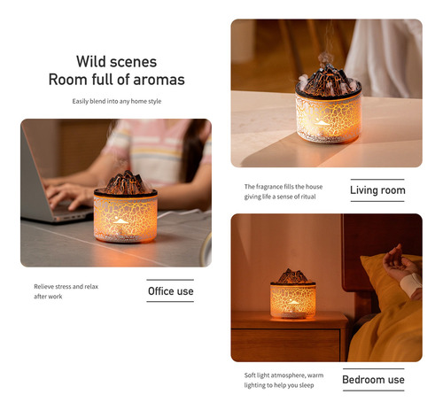 Humidificador Difusor De Aromaterapia En Forma De Llama