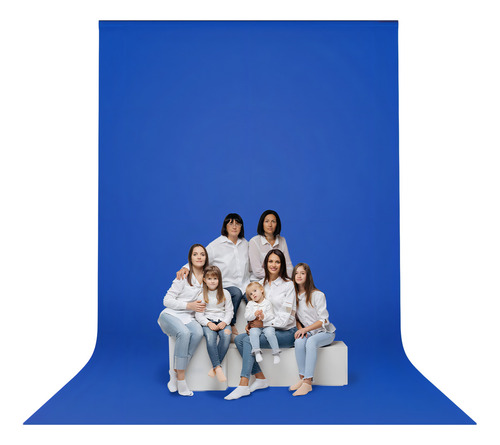 Limostudio - Visualización De Fondo Azul De 10 X 20 Pies, Textura De Seda De Fondo De Estudio, Tela Sintética Gruesa De Alta Calidad 150 G/m², Color Azul Chapado En Cromo Sólido Para Un Borde Limpio