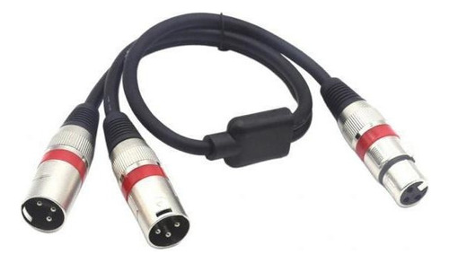2xxlr Splitter Hembra A Dual Macho 3-pin Y Cable Micrófono