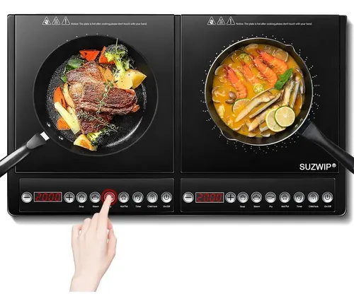 Cooktop 2 Bocas Fogão de Indução 2000W+2000W Elétrico Portátil co...