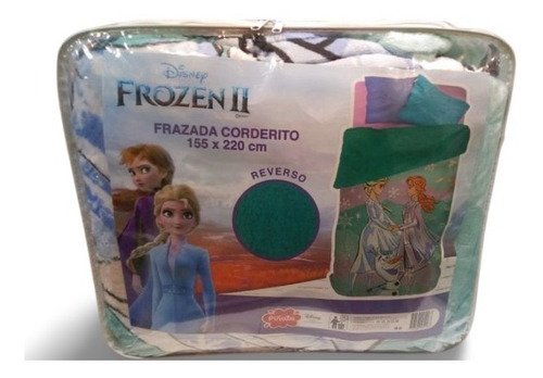 Frazada Piñata Corderito 1 1/2 Plazas Frozen Stars Rain