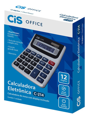 Calculadora De Mesa Cis C-214 12 Dígitos