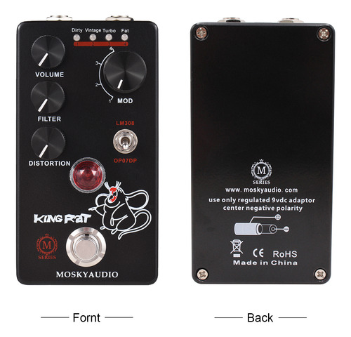 Pedal De Efectos Moskyaudio Fuzz Distortion Para Guitarra