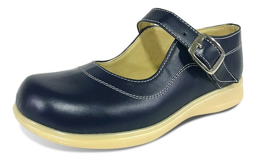 Zapato En Cuero Formal Mafalda Hebilla Niña Vestido Uniforme