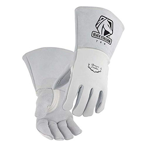 Premium Grain Elkskin Stick Welding Gloves Nomex Backin...