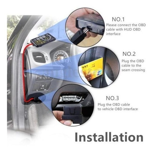Imagen 6 de 6 de Cabeza De Hud Obd2 Ii Coche Universal 5.5 Sistema De Alerta