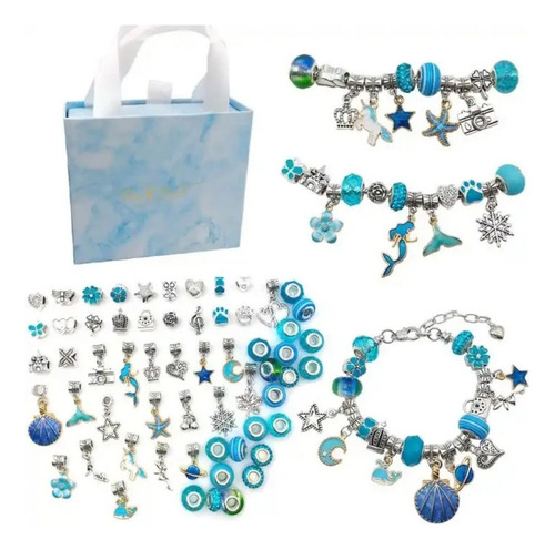 Kit Joyas Niñas Regalos Bijouterie Pulseras Dijes 4 Moradouy