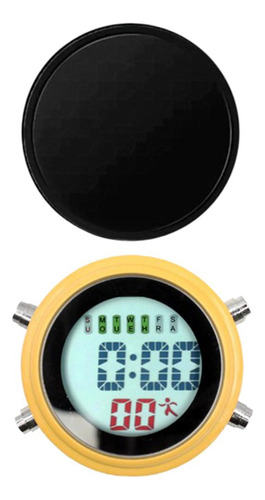 Mini Reloj De Motocicleta Reloj Impermeable Amarillo-negro