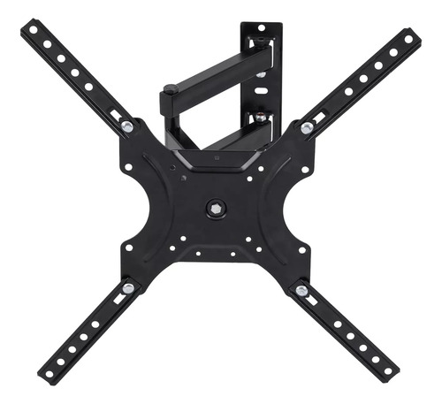 Suporte Tv Tri-articulado De 23 A 60 + Prateleira Receptor Cor Preto