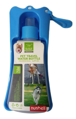 Dispensador Botella Agua Portátil Para Mascotas 250ml