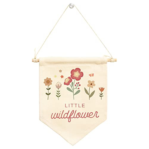 Bandera De Lienzo Little Wildflower Para Habitación De Niñas