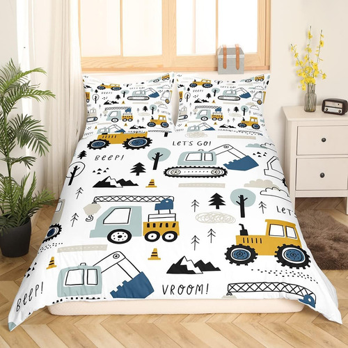 Juego De Ropa De Cama Para Niños Con Diseño De Caricaturas,