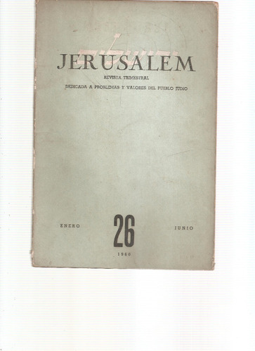 Revista Jerusalem Nº 26 Enero-junio 1960