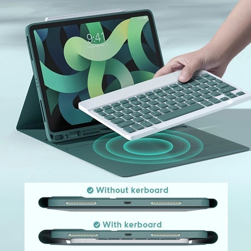 Imagen 4 de 9 de Funda Con Teclado Para iPad 9 8 7 Air3 Pro Ratón Ñ -fx152