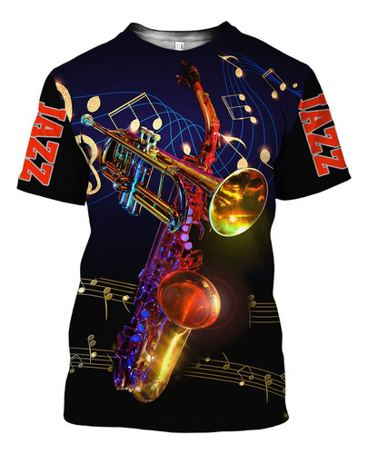 Camiseta De Manga Corta De Instrumentos Musicales Clásicos