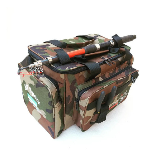Imagen 7 de 10 de Bolso De Pesca Av'sport 50x28x26cm Reforzado