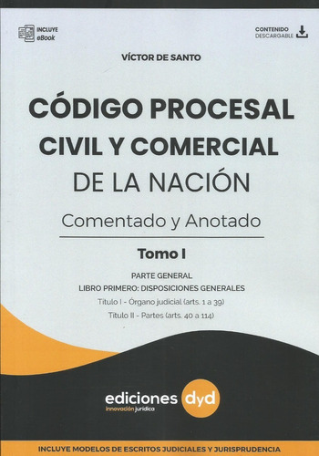 Código Procesal Civil Comercial Nación Comentado De Santo